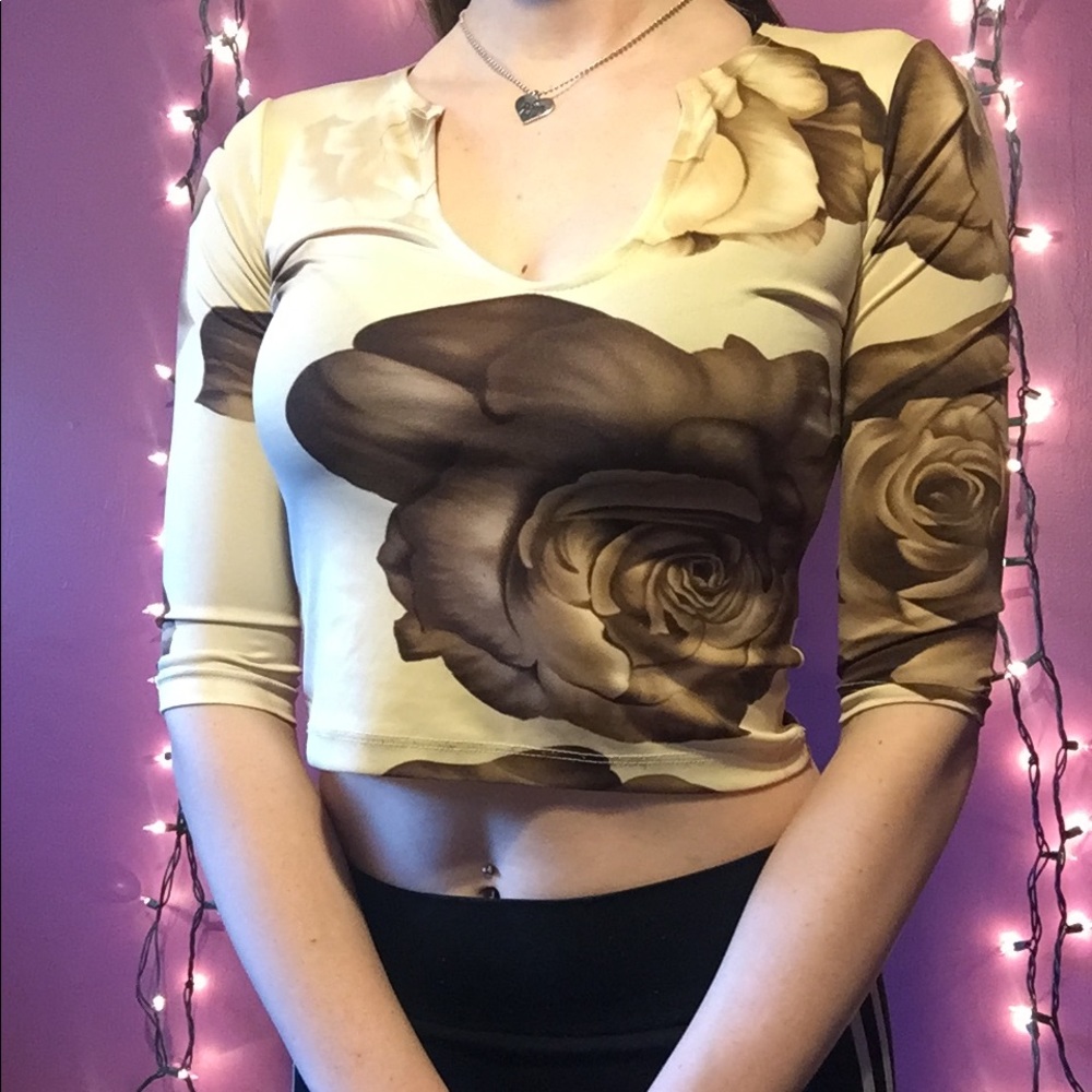 Roże crop top 💛